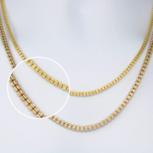 Pure 10kt Gold Semi-Hollow Laser-Cut Chains In All Sizes