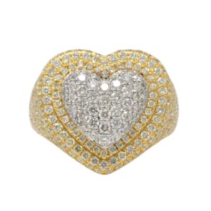 Natural VS Diamond 14kt Yellow Gold Ladies Heart Ring
