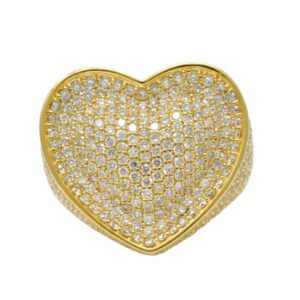 Natural VS Diamond 10kt Yellow Gold Ladies Heart Ring