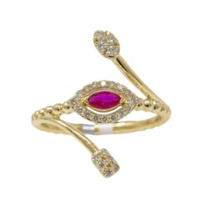 Natural VS Diamond 14kt Yellow Gold Ladies Ring