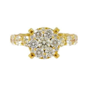 Natural VS Diamond 14kt Yellow Gold Ladies Ring