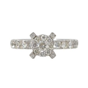 Natural VS Diamond 14kt White Gold Ladies Ring