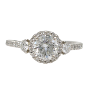 Natural Diamond 14kt White Gold Ladies Ring