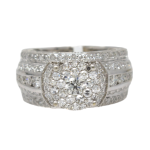 Natural Diamond 14kt White Gold Ladies Ring