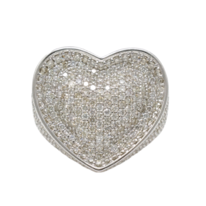 Natural VS Diamond 14kt White Gold Heart Ring