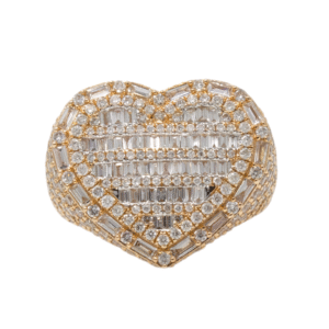 Natural Diamond 14kt Rose Gold Heart Ring