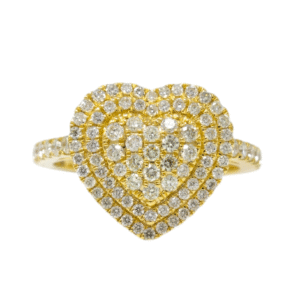 Natural VS Diamond 14kt Yellow Gold Heart Ring