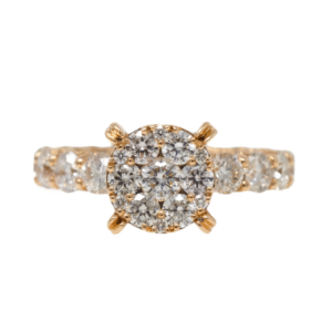 Natural VS Diamond 14kt Rose Gold Ladies Ring