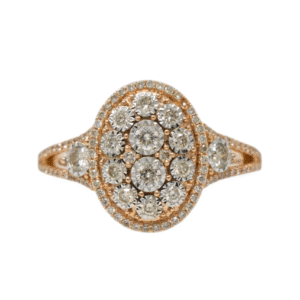 Natural Diamond 14kt Rose Gold Ladies Ring