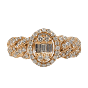 Natural VS Diamond 14kt Rose Gold Ladies Ring