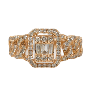 Natural VS Diamond 14kt Rose Gold Ladies Ring