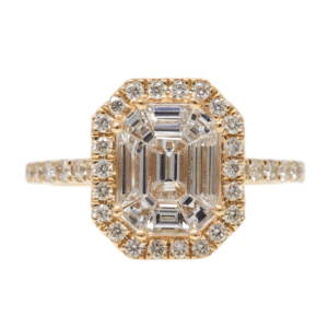 Natural Diamond 14kt Rose Gold Ladies Ring