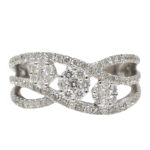 Natural VS Diamond 14kt White Gold Ladies Ring