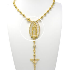 Natural VS Diamond 10kt Yellow Gold Rosary Necklace